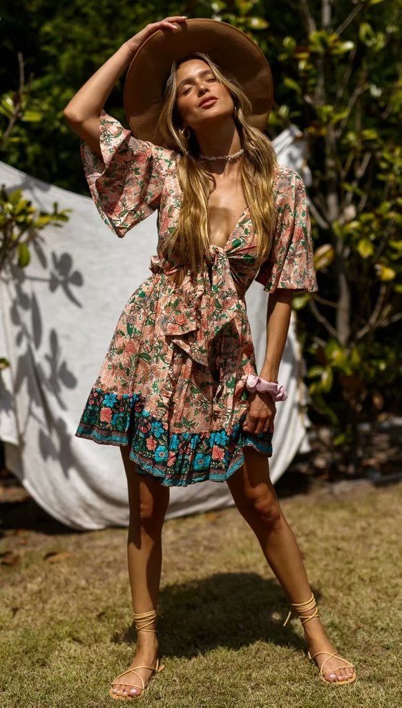 Delphini Hippie Sweetheart Dress Dresses JASTIE Official Store 