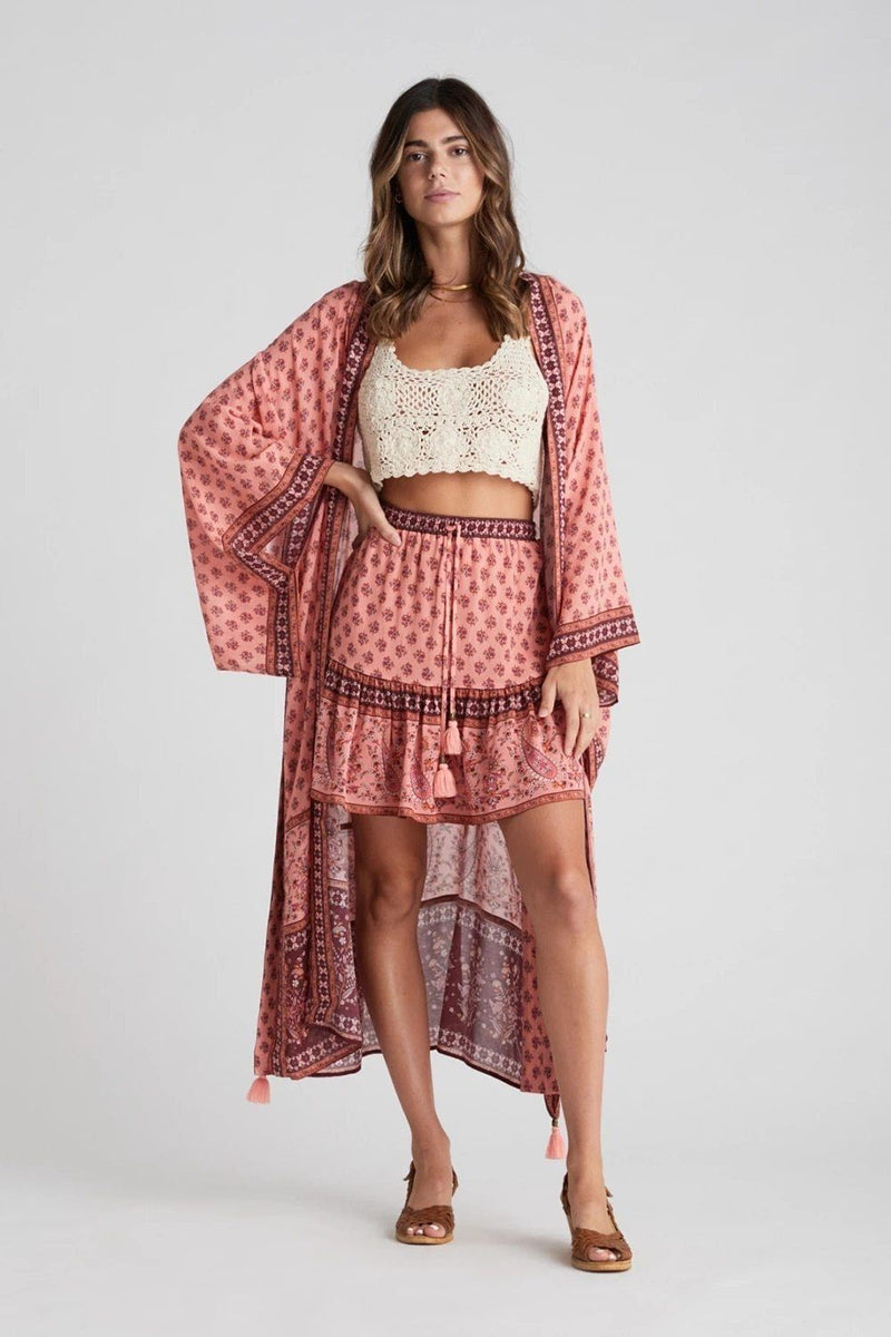 Regel Geometric Floral Kimono Blouses & Shirts ZJOAN SHOW Official Store Pink S 