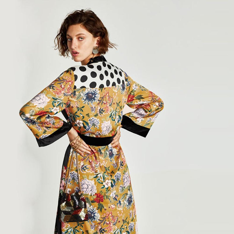 Iccona Contemporary Blazer Kimono Blouses & Shirts DressMe Store Multicolors S 