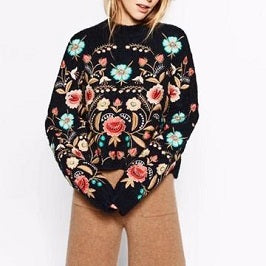 Agneya Flower Bohemian Sweater