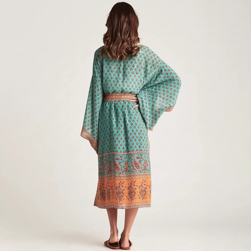 Regel Geometric Floral Kimono Blouses & Shirts ZJOAN SHOW Official Store 