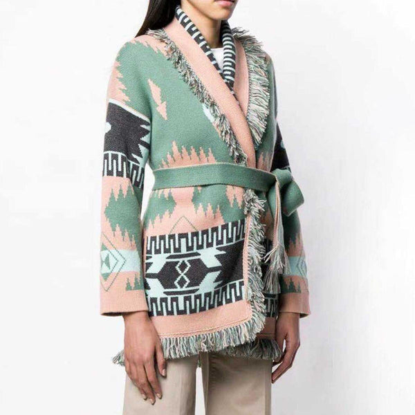 Navajo Native Chic Jacket Cardigans JASTIE Official Store Green S 