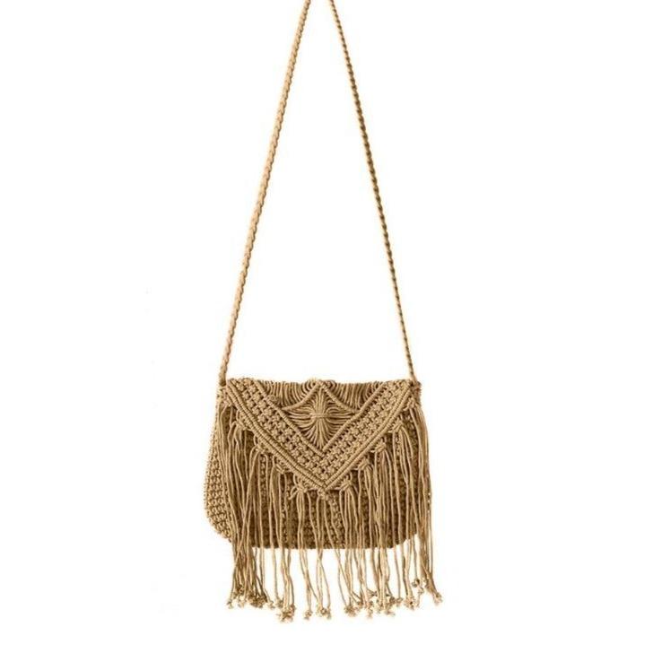Tiaki Knitted Shoulder Bag Top-Handle Bags MOJOYCE Official Store 