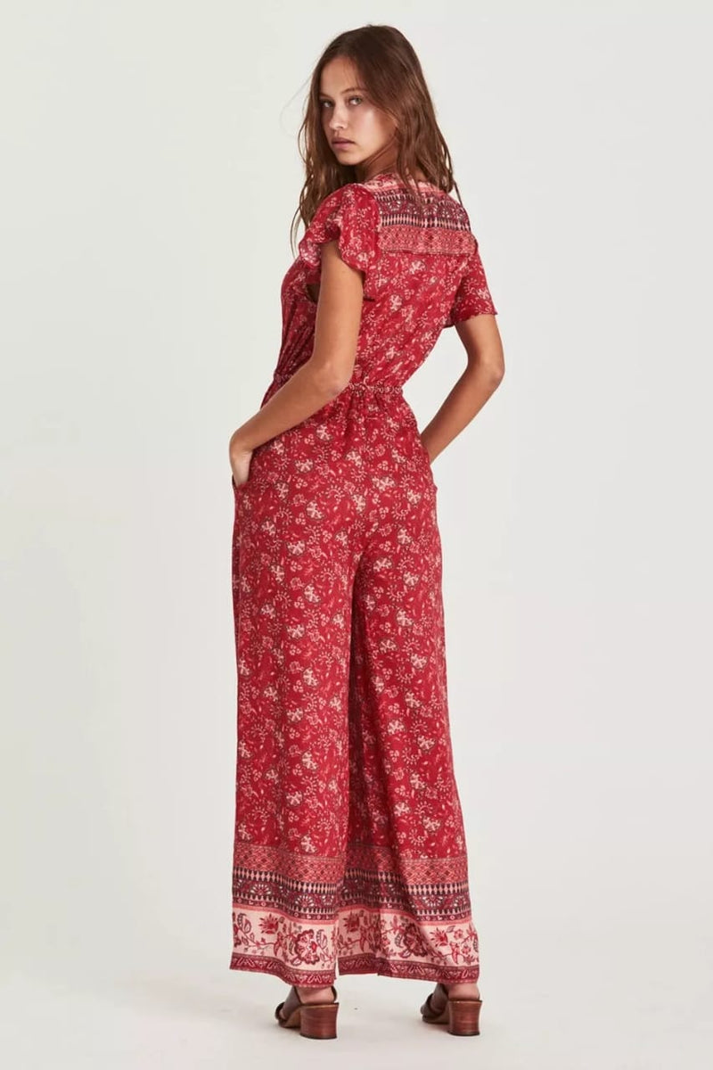 ' Antares ' Peacock Jumpsuits with Drawstring Waist