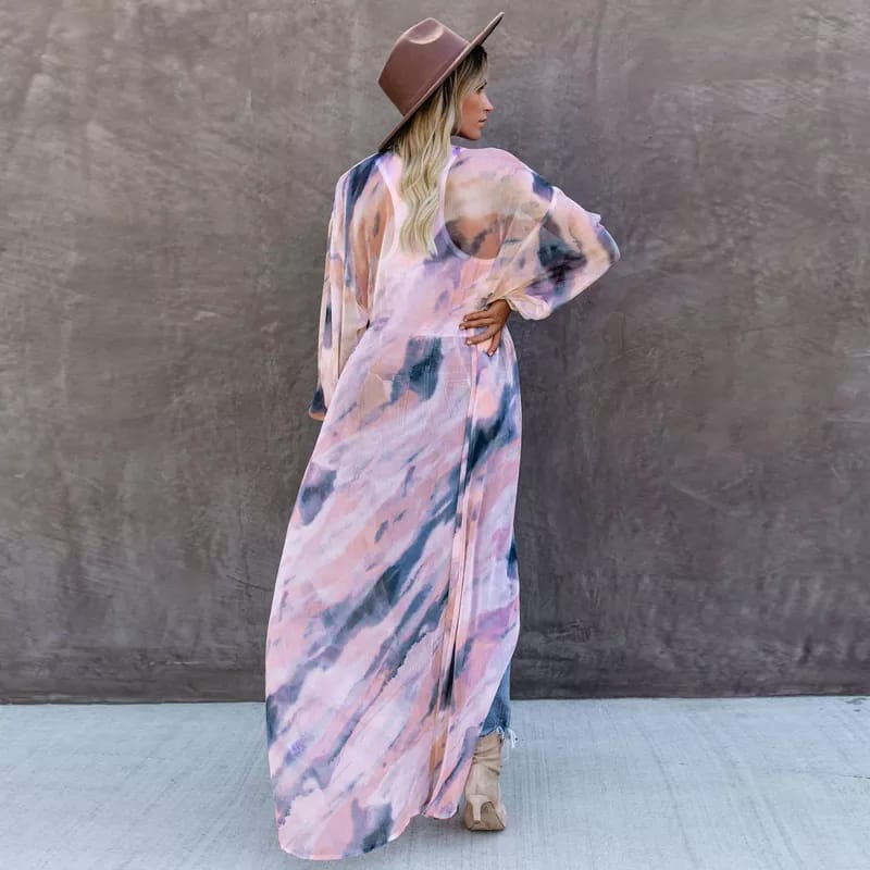 ' Avior 'Retro Vintage Chiffon Kimono' Robe de Plage'