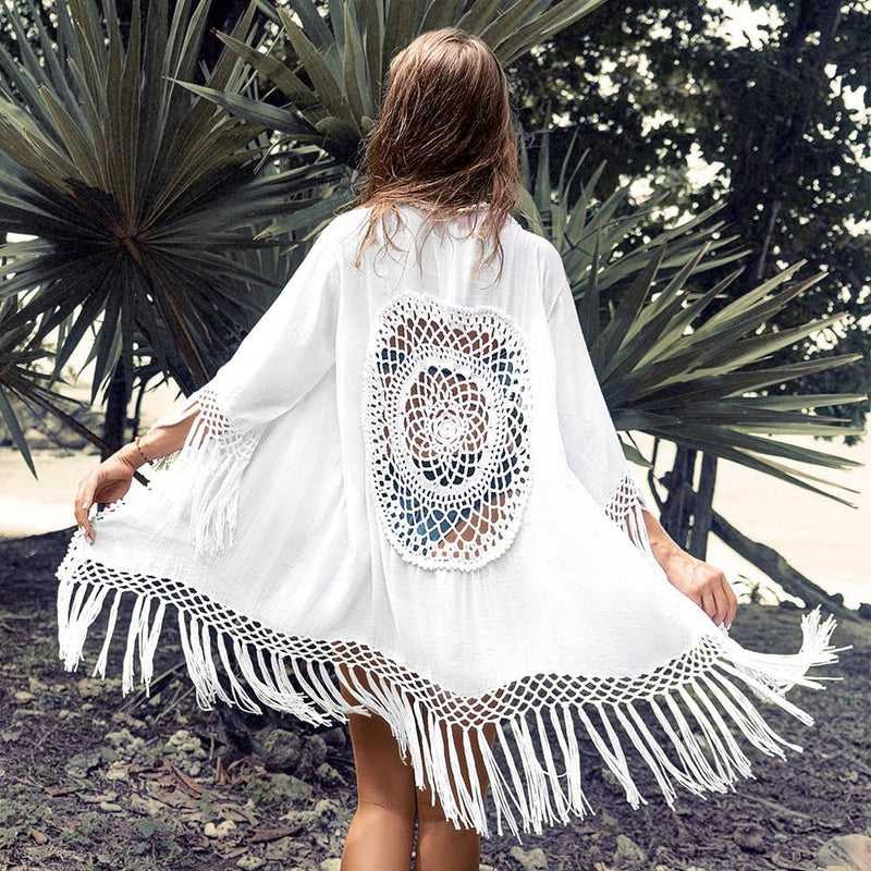 Saranya Mandala Crochet Robe Cover-up Beachshine Store One Size 
