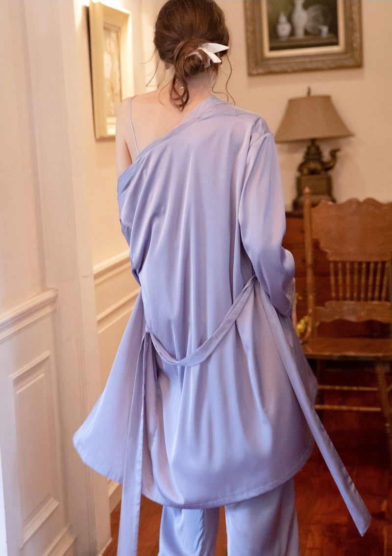 Violet Pajamas Robe Set – Diosa Divina