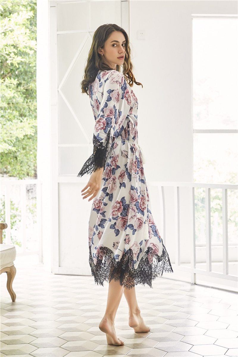 Rosey Elegant Robe Dress – Diosa Divina