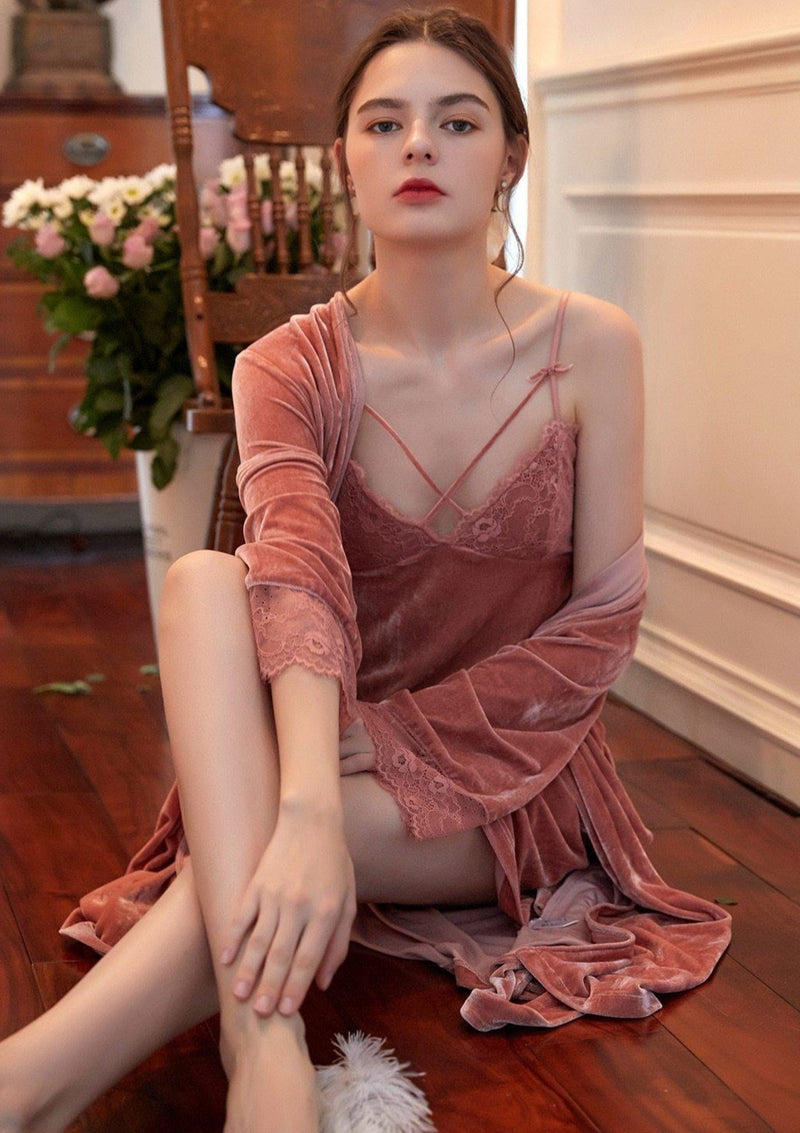 Rose Lingerie Kimono Set Diosa Divina 